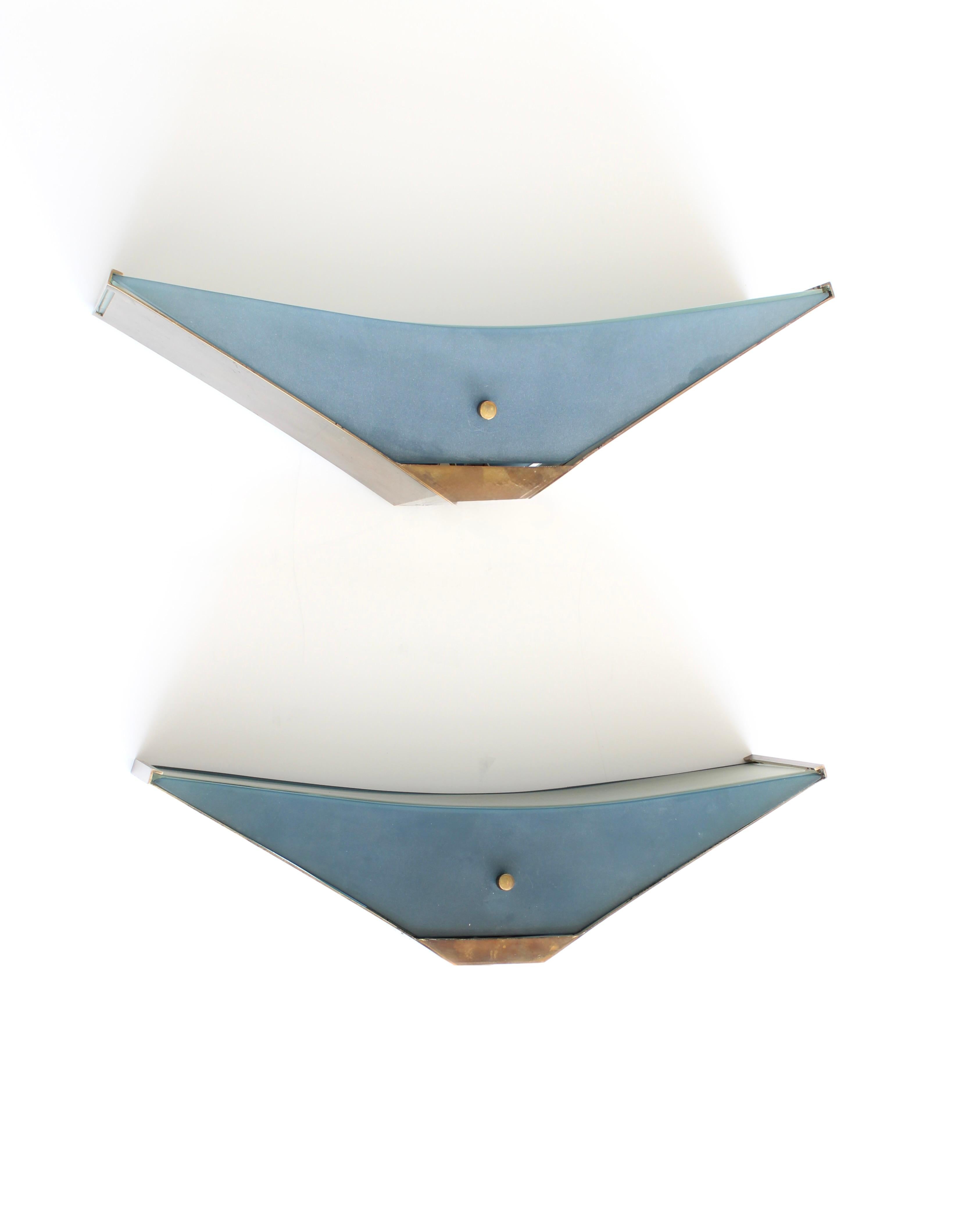Max Ingrand for Fontana Arte Wall Sconces Model #2135 Latón en venta