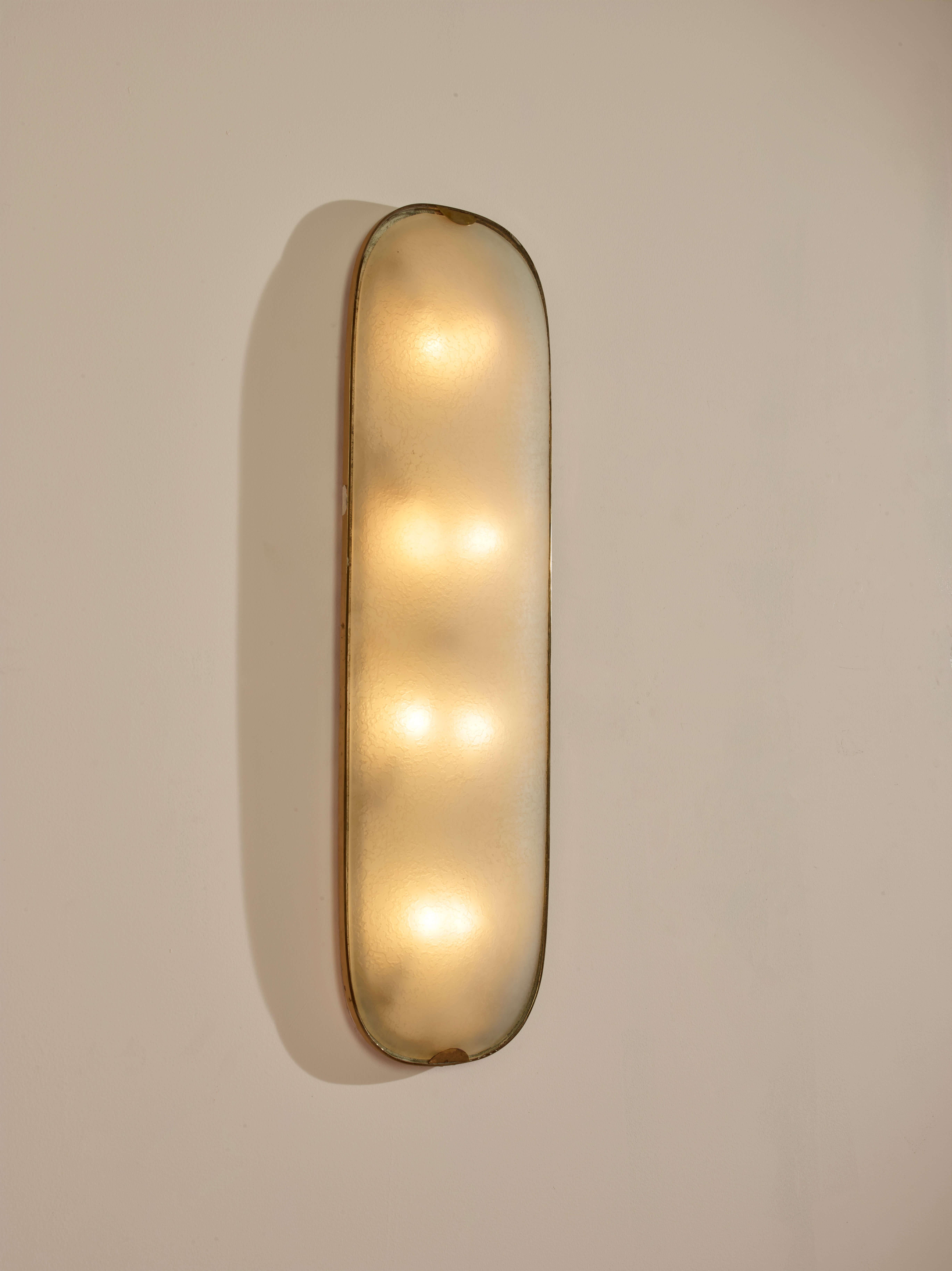 Ottone Max Ingrand, grande lampada da soffitto o da parete di Fontana Arte, Italia, anni '50 in vendita