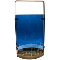 Max Ingrand Porte-parapluies mi-séculaire 2035A en laiton et verre Fontana Arte:: 1964