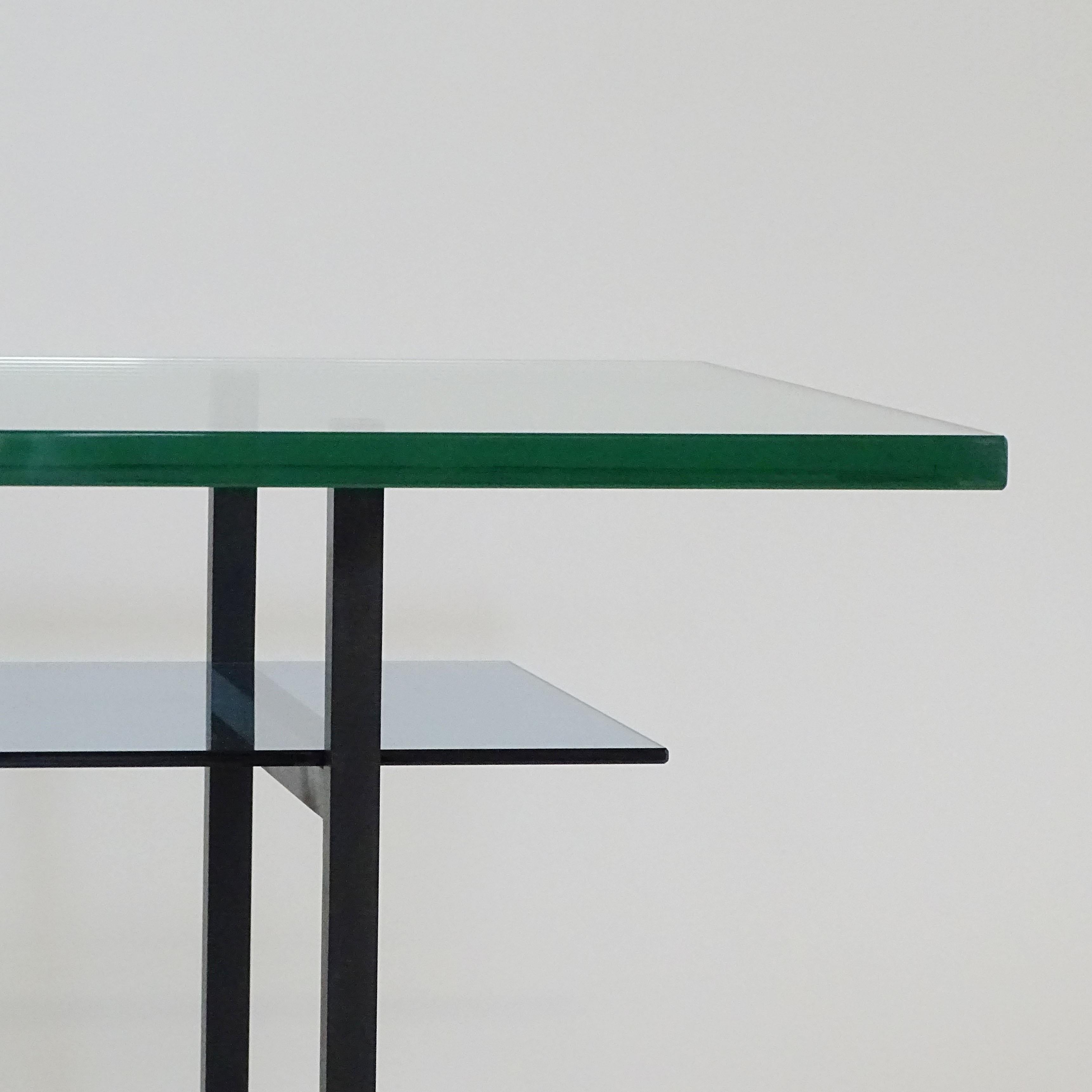 Laqué Table basse minimaliste à deux niveaux Max Ingrand pour Fontana Arte, Italie, années 1960 en vente