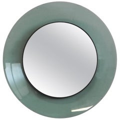 Max Ingrand Mirror for Fontana Arte with Green Glass Surround