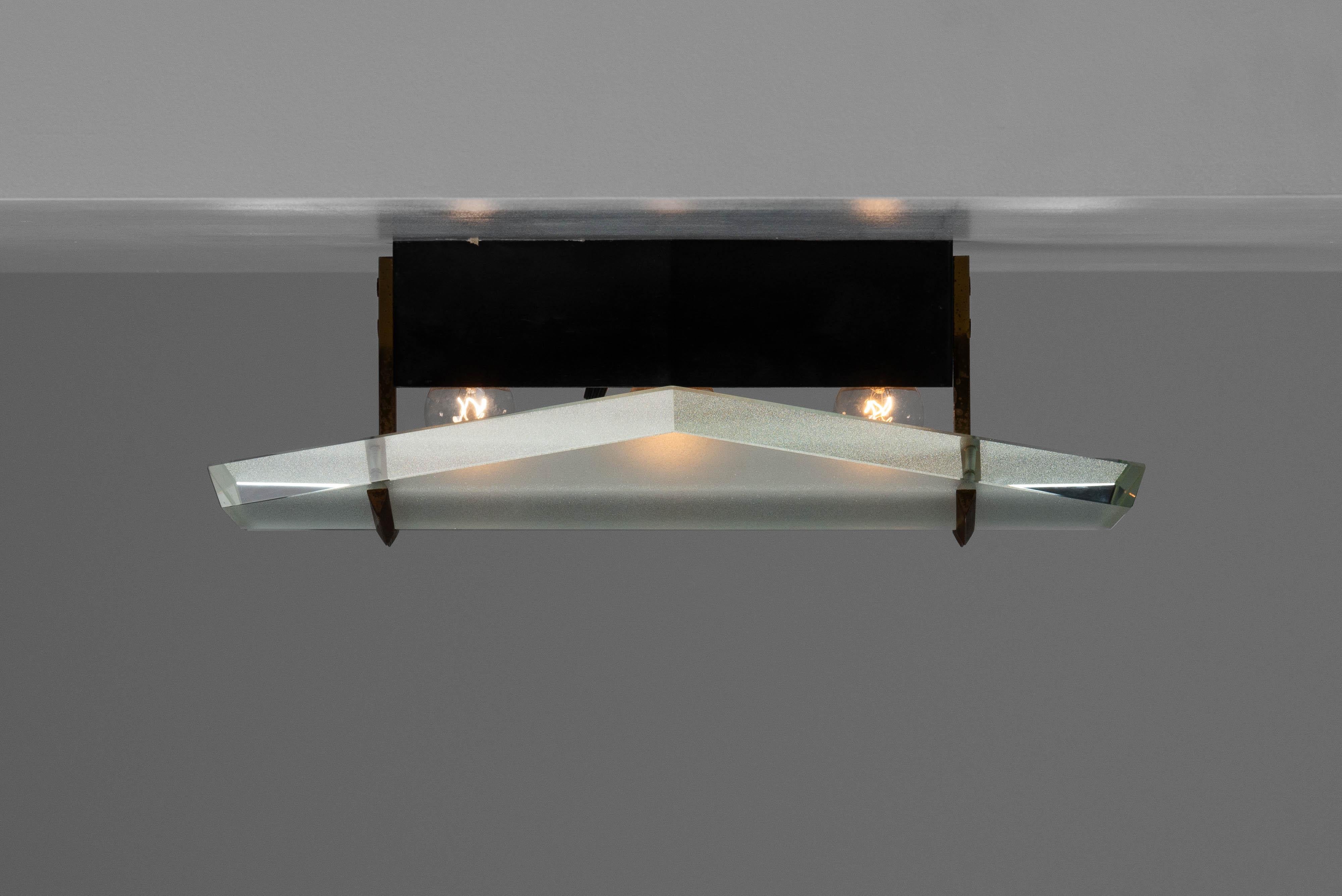 Mid-Century Modern Monture encastrée Max Ingrand modèle 1937 Fontana Arte Italie 1961 en vente