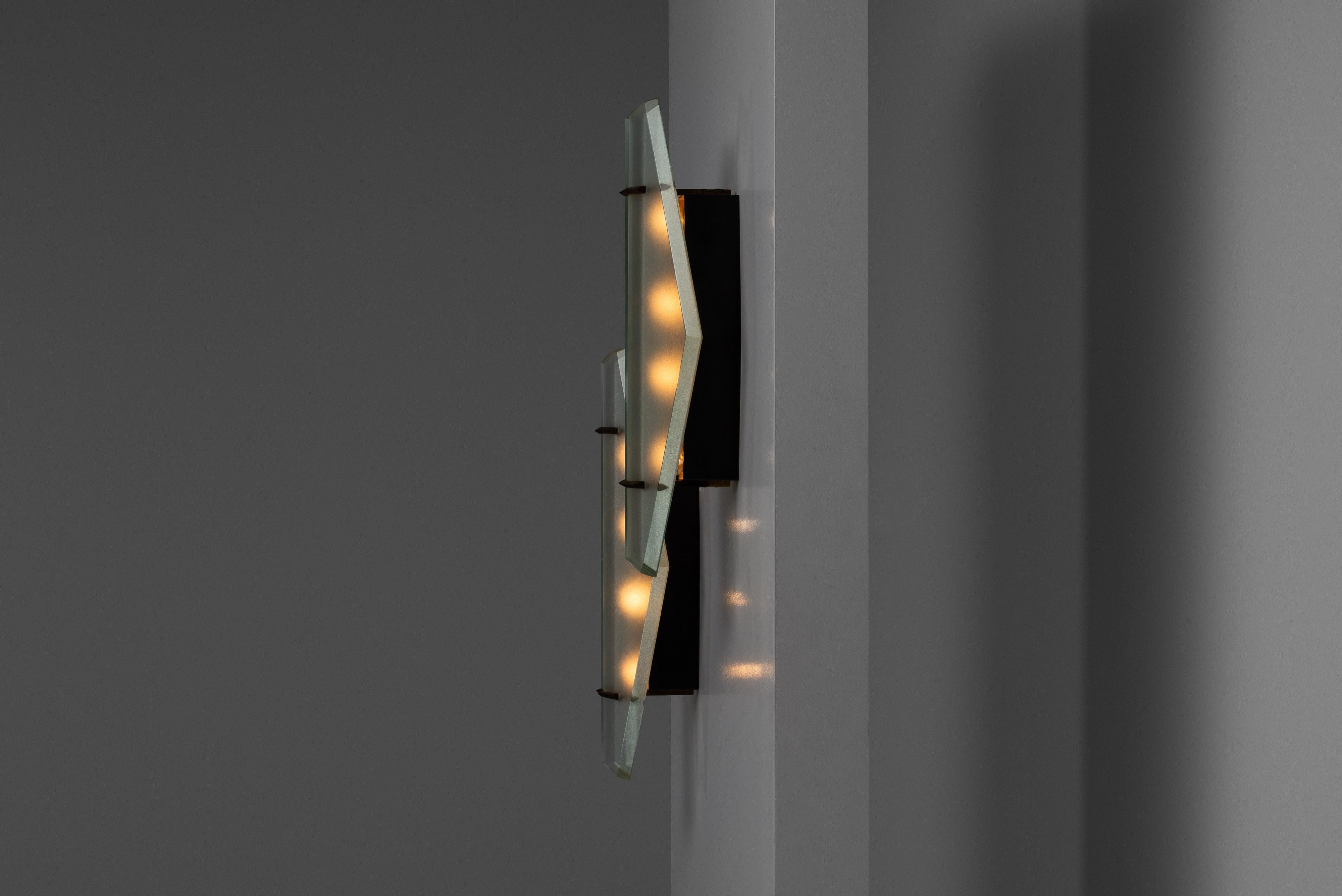 Metal Max Ingrand model 1943 sconces Fontana Arte Italy 1961