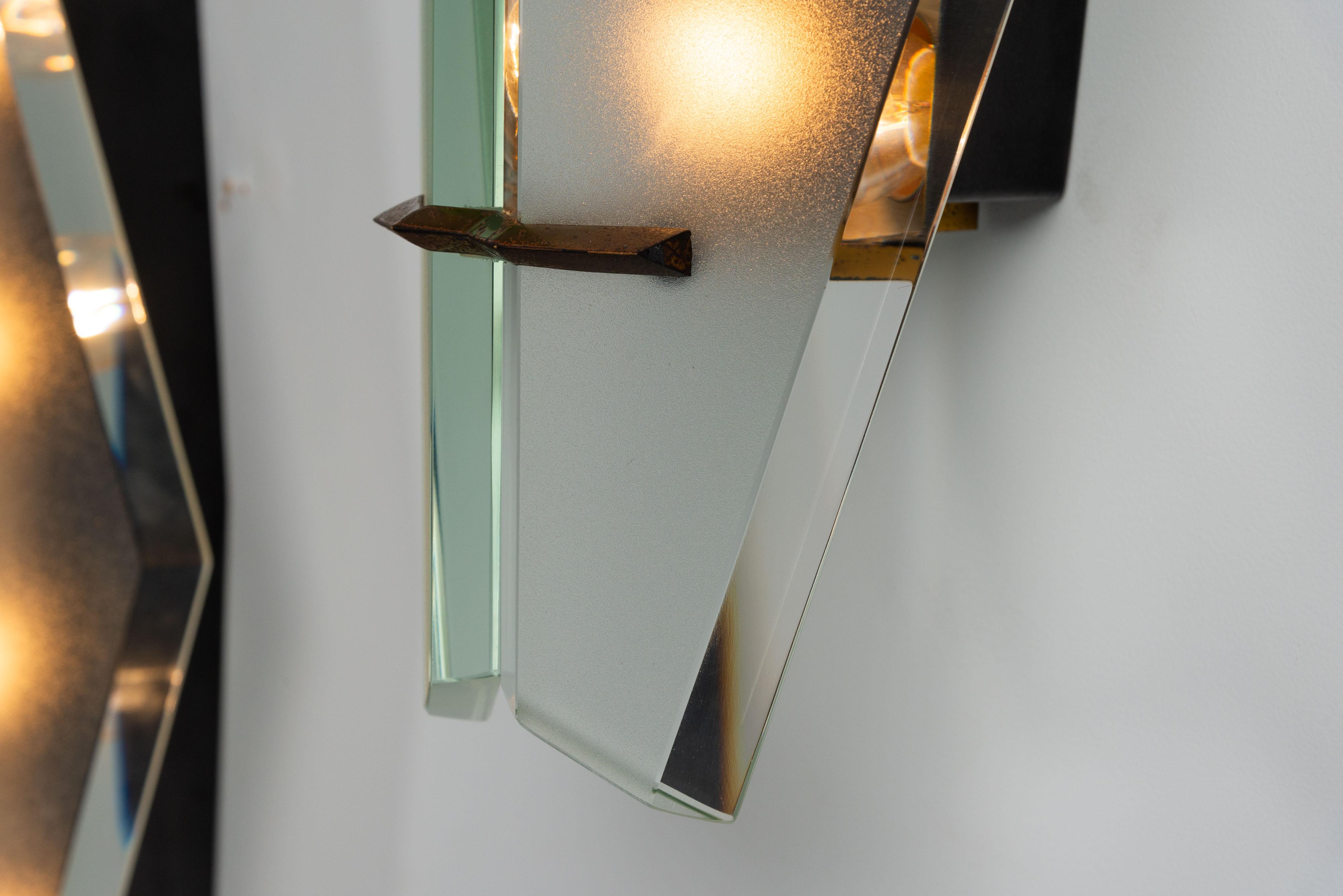 Max Ingrand model 1943 sconces Fontana Arte Italy 1961 1