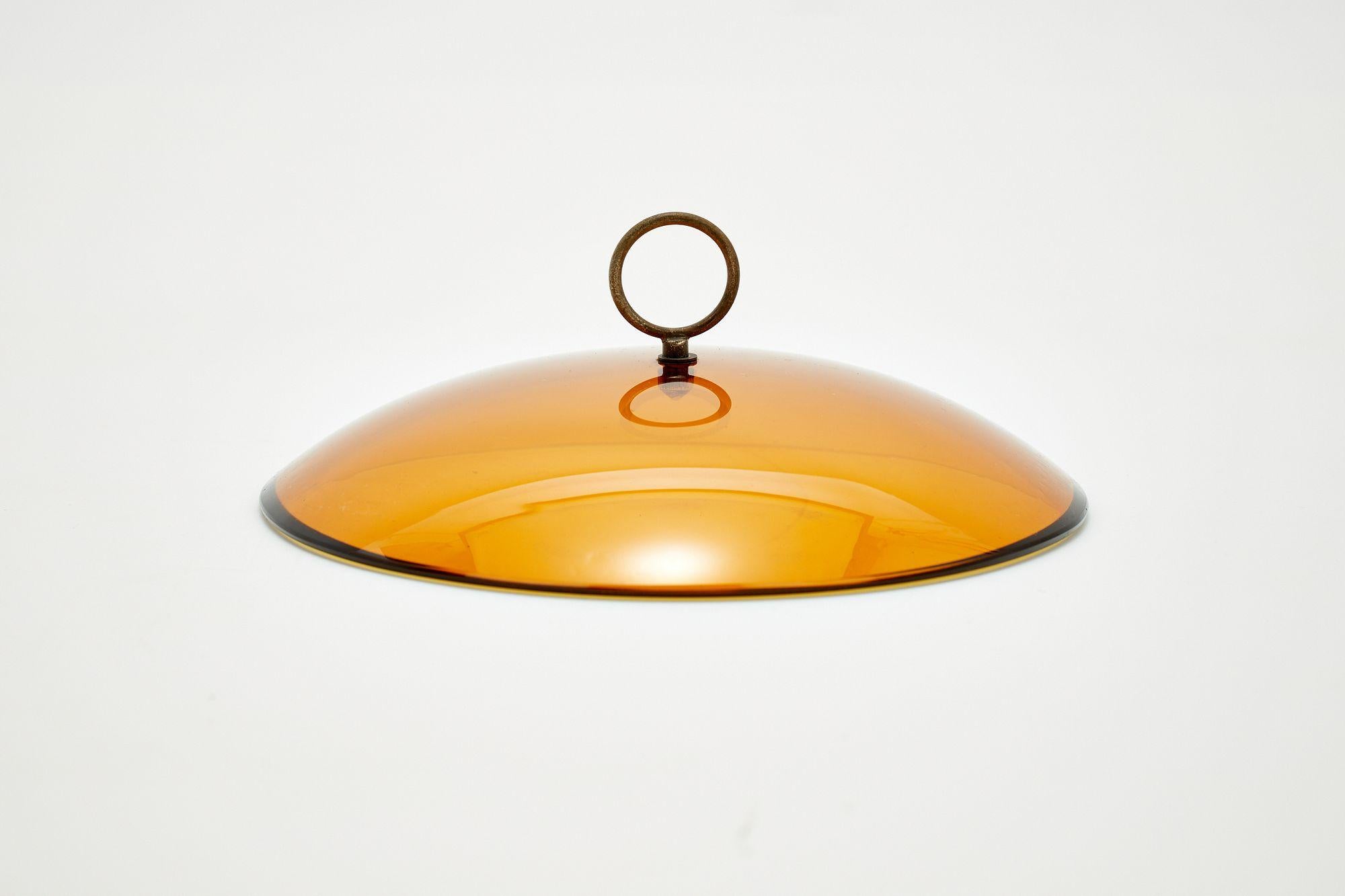 Plat à couvercle en cristal Max Ingrand modèle 2004 pour Fontana Arte, 1955 Bon état - En vente à Coronado, CA