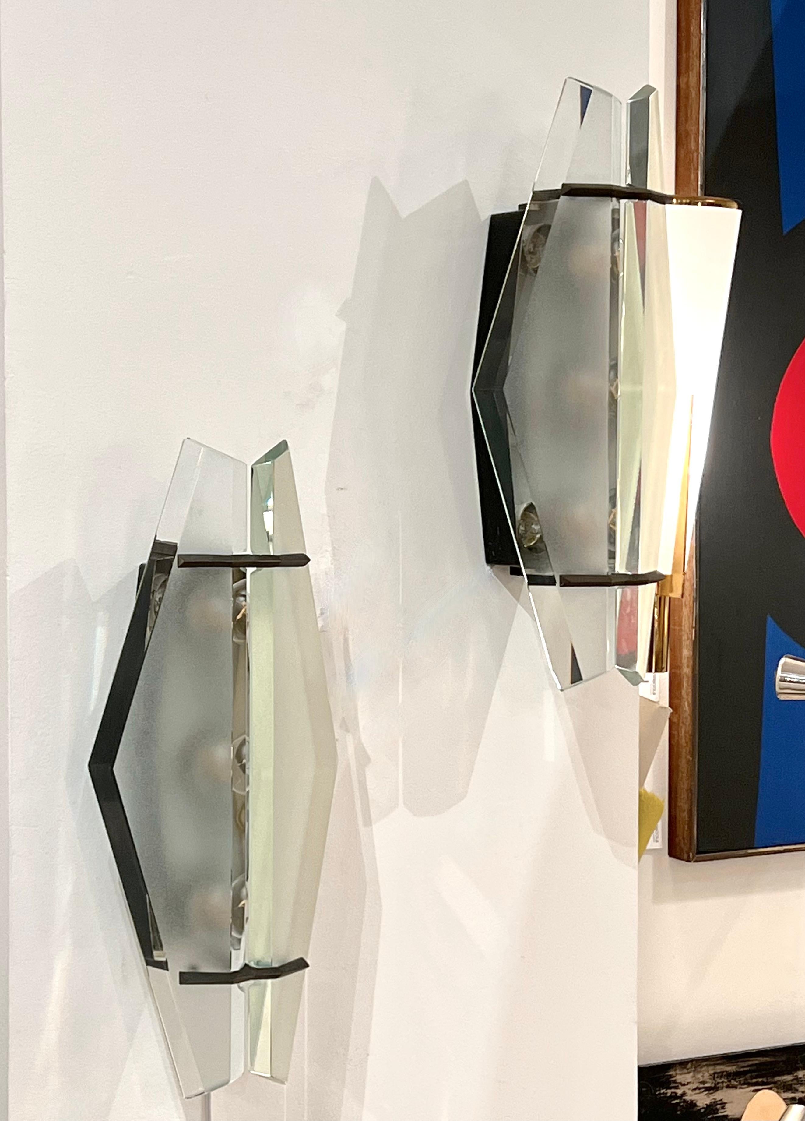Mid-Century Modern Max Ingrand Modernist Sconces For Sale