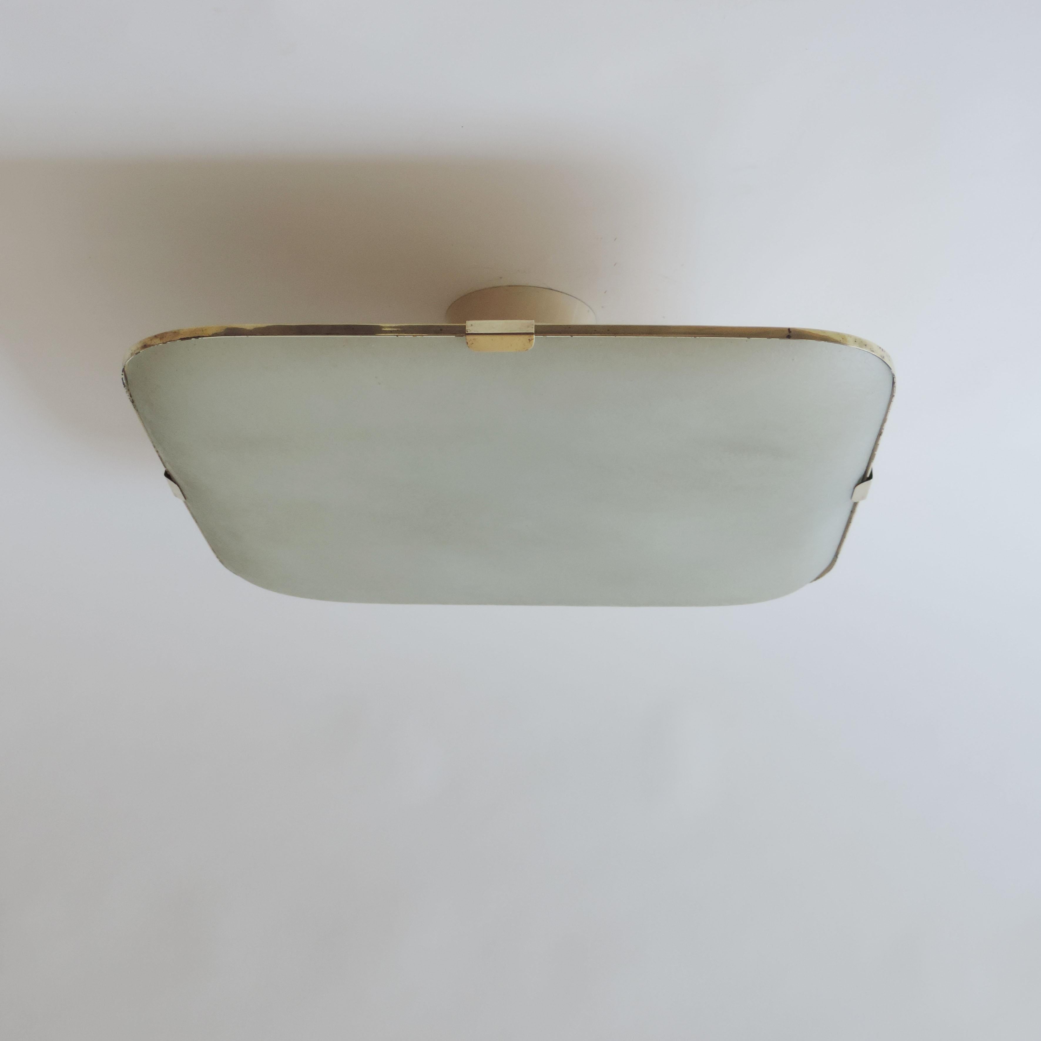 Lacquered Max Ingrand Monumental Ceiling Light for Fontana Arte, Italy, 1950s