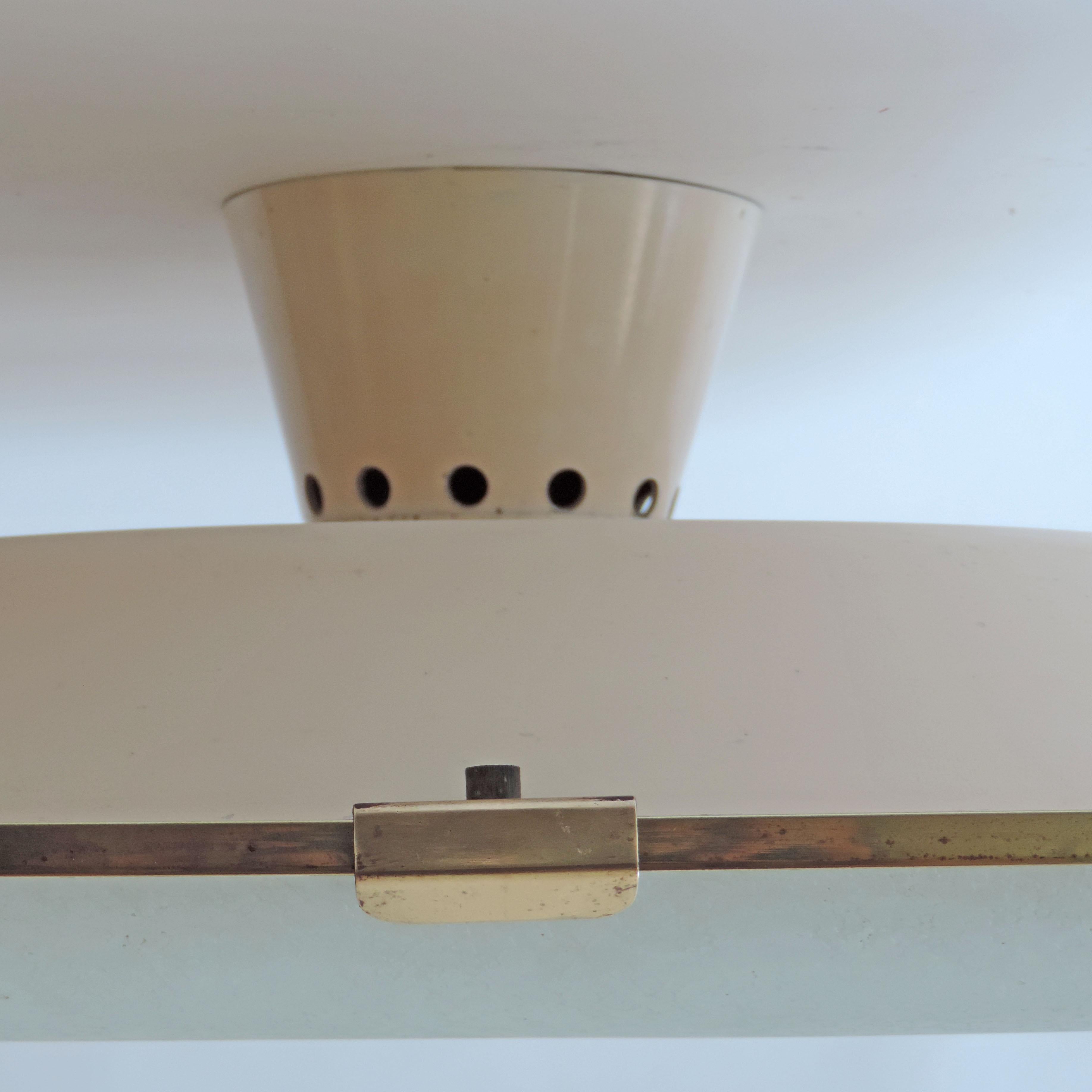 Max Ingrand Monumental Ceiling Light for Fontana Arte, Italy, 1950s In Good Condition In Milan, IT