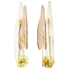 Max Ingrand Pair of "Dahlia" Sconces