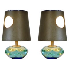 Retro Max Ingrand pair of table lamps for Fontana Arte, Italy 1960s