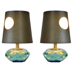 Retro Max Ingrand pair of table lamps for Fontana Arte, Italy 1960s