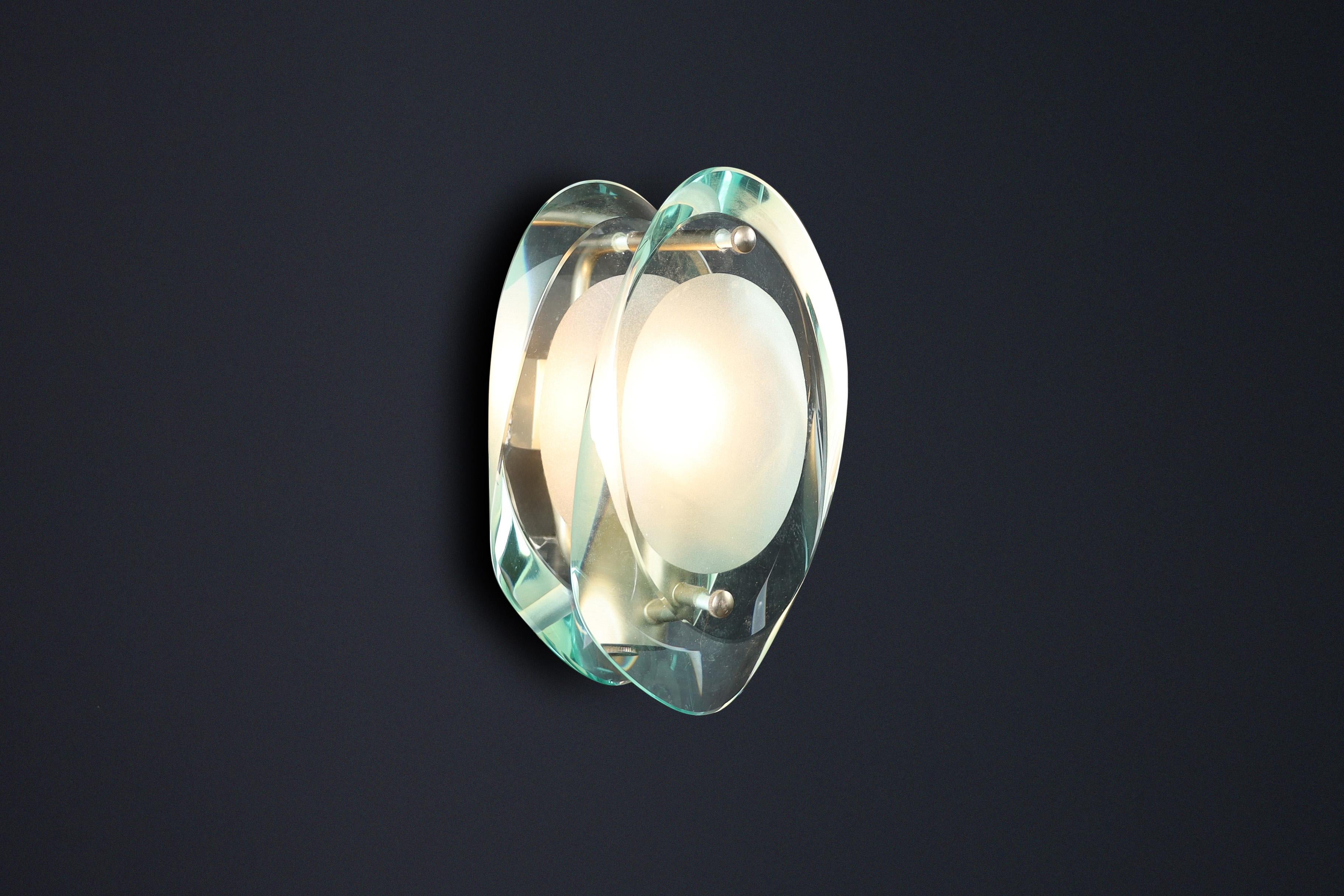 Max Ingrand Pair of Two Murano Wall Sconces for Fontana Arte Model 2093, 1961 6