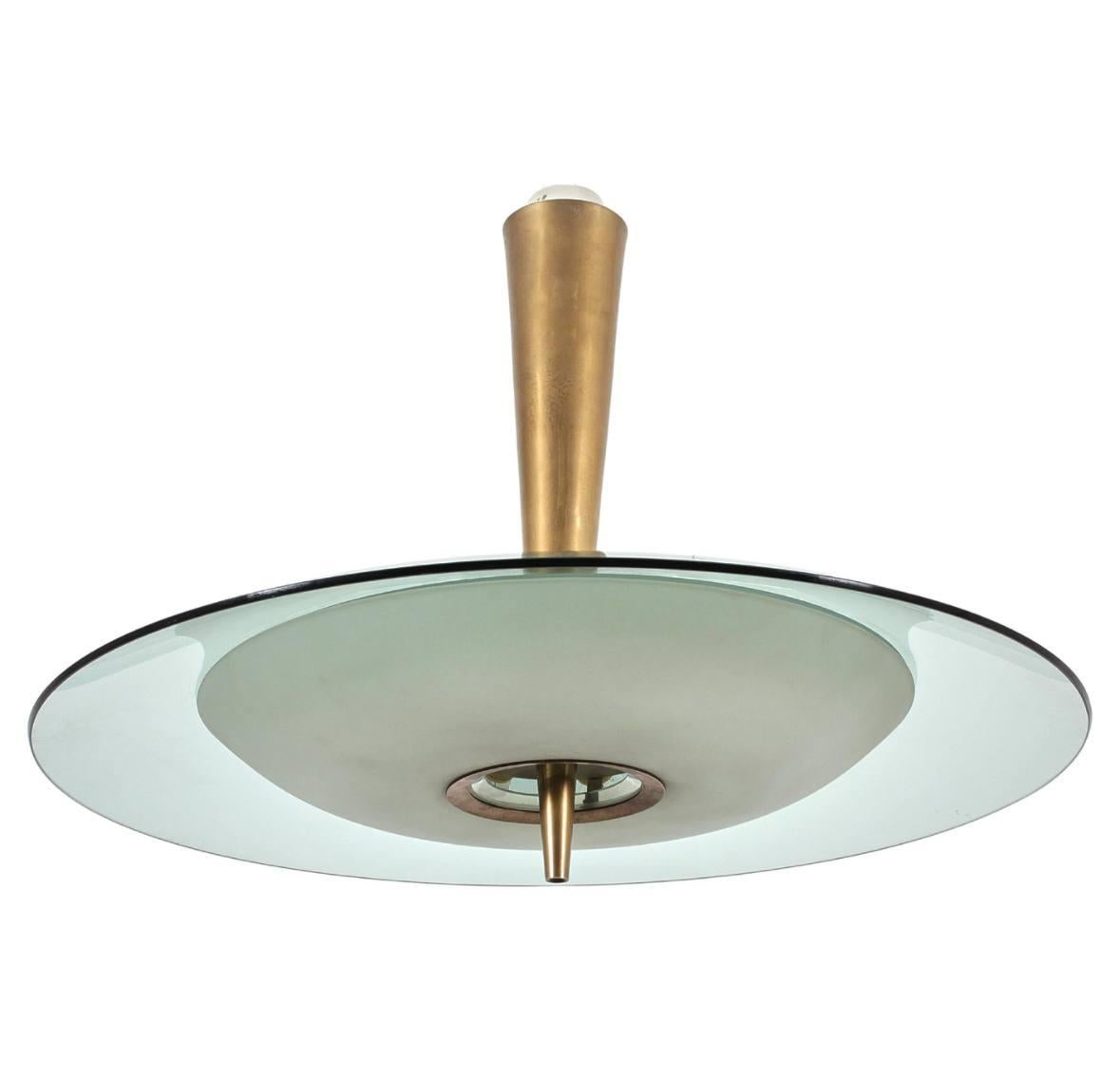 Mid-20th Century Max Ingrand per Fontana Arte  ciondolo o lampadario Modello 1462 in vendita