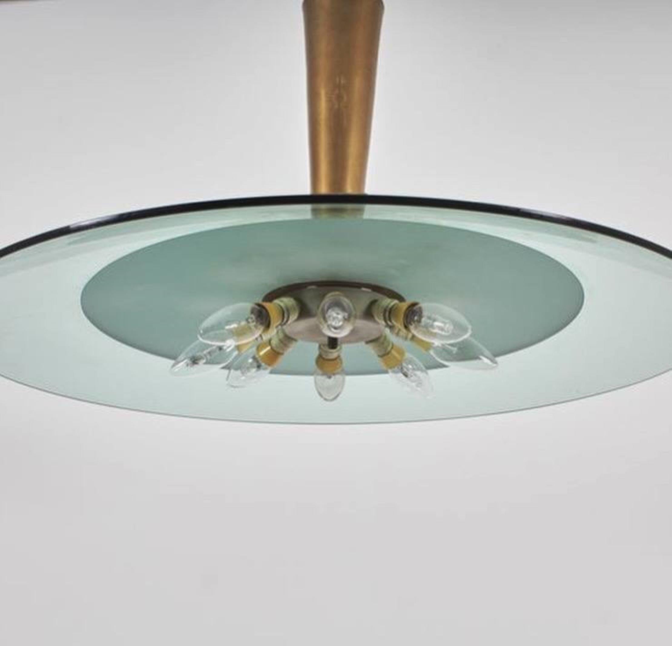 Max Ingrand per Fontana Arte  ciondolo o lampadario Modello 1462 In condizioni buone in vendita a Palermo, IT