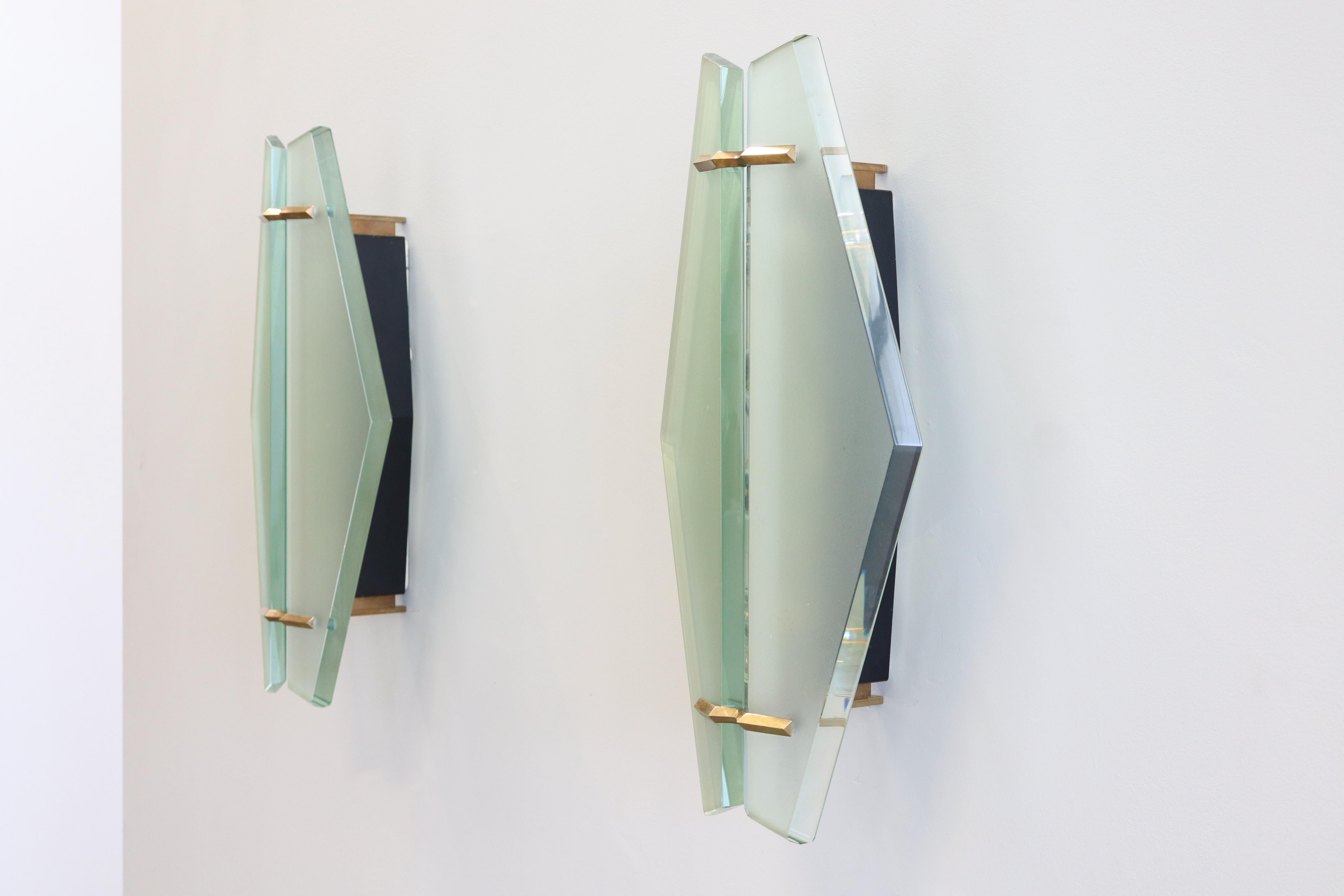 Max Ingrand per Fontana Arte Grande Coppia di appliques mod. 1943 For Sale 10