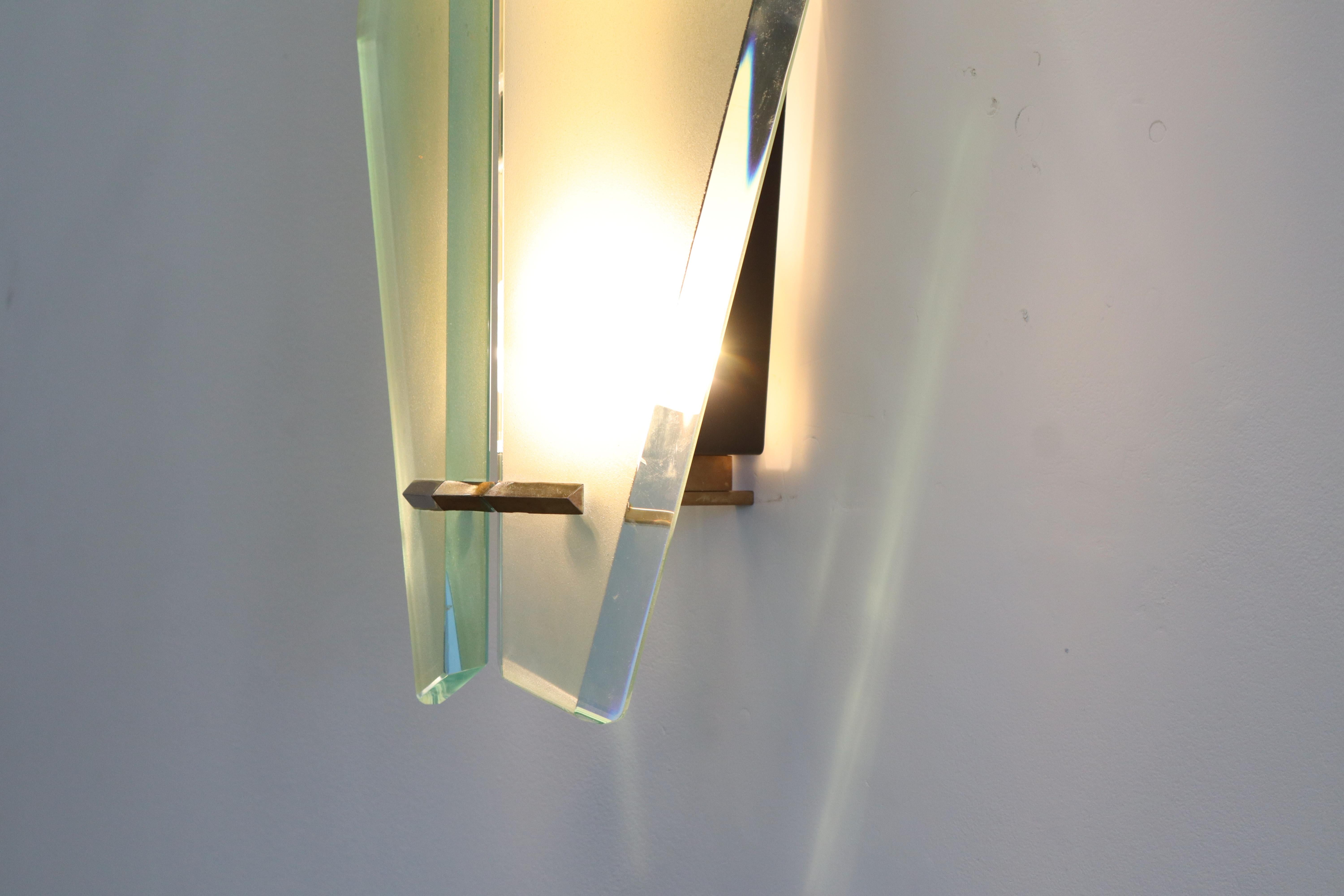 Max Ingrand per Fontana Arte Grande Coppia di appliques mod. 1943 For Sale 2