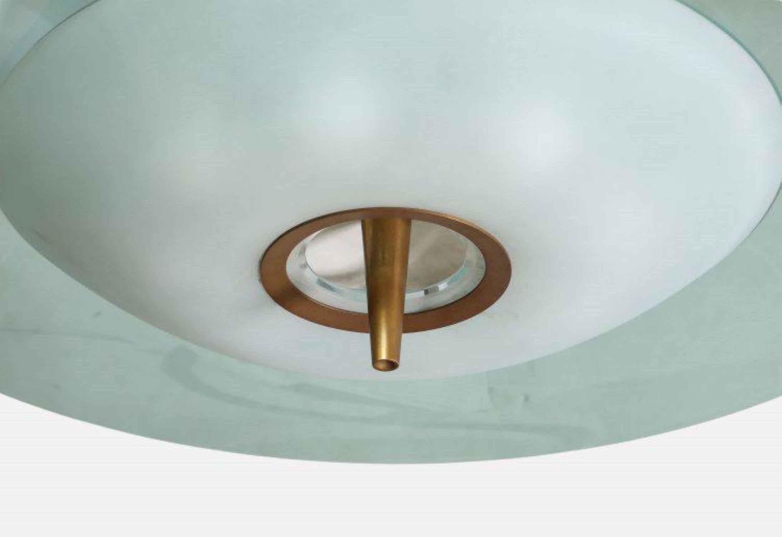 Italian Max Ingrand per Fontana Arte  ciondolo o lampadario Modello 1462 in vendita