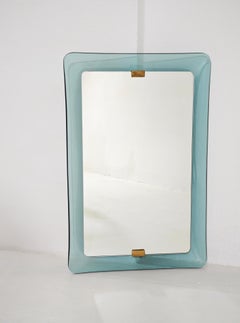 Max Ingrand per Fontana Arte Specchio a parete in vetro colorato 50s Mid-Century