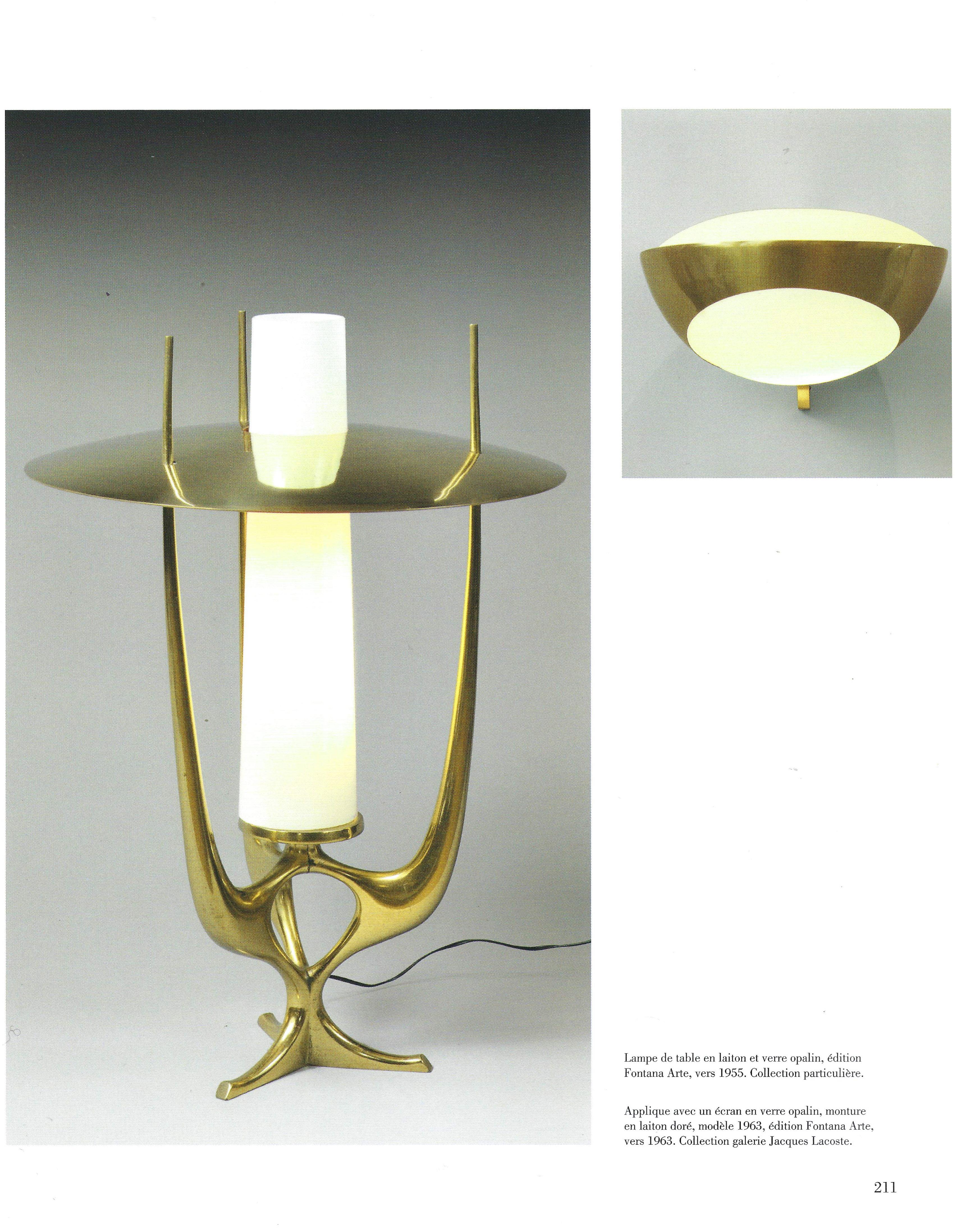 Max Ingrand Rare Pair of Large Brass and Frosted Glass Sconces Model 1963 For Sale 8