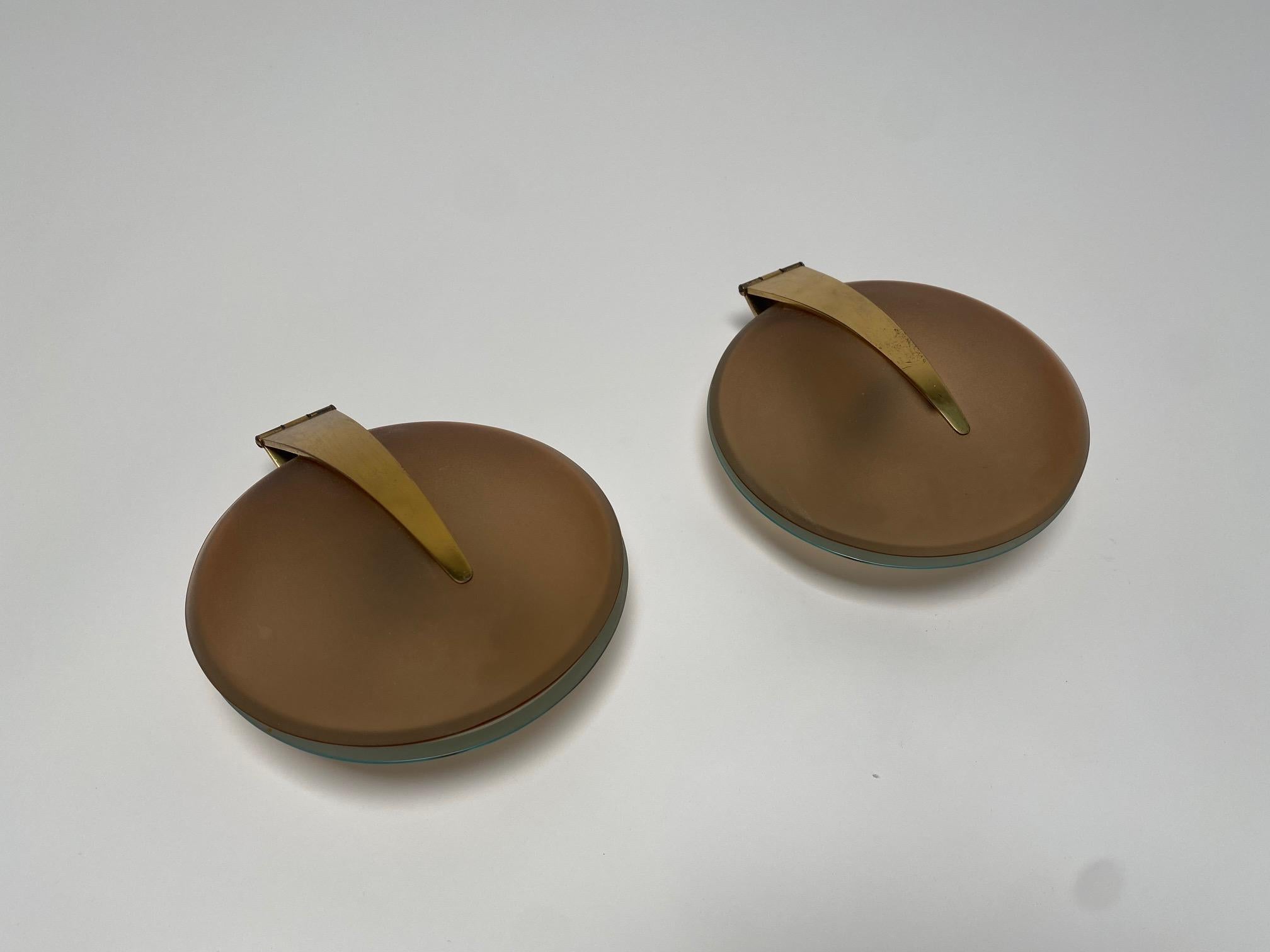 Seltenes Paar Wand- oder Tischlampen von Max Ingrand für Fontana Arte, Italien, 1950er Jahre im Angebot 1