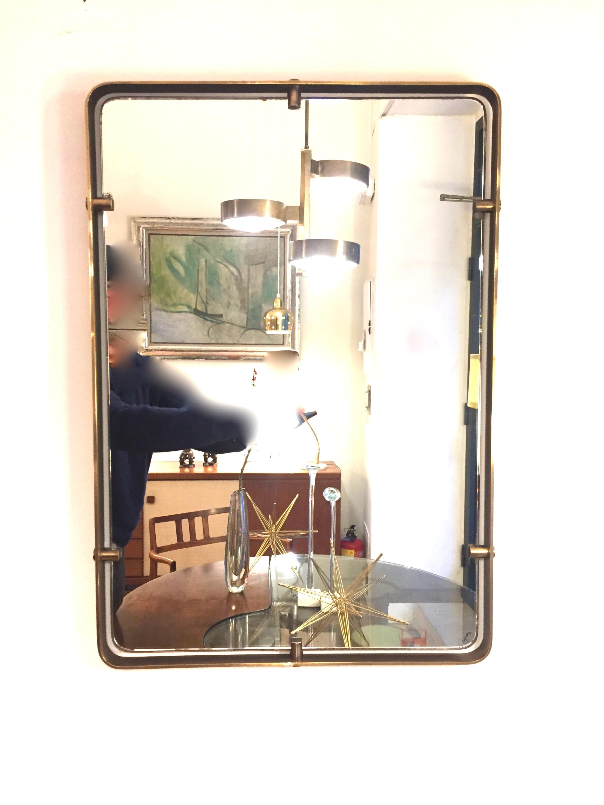 Max Ingrand Rectangular Murano Glass Mirror for Fontanaarte, 1950 In Good Condition In Madrid, ES