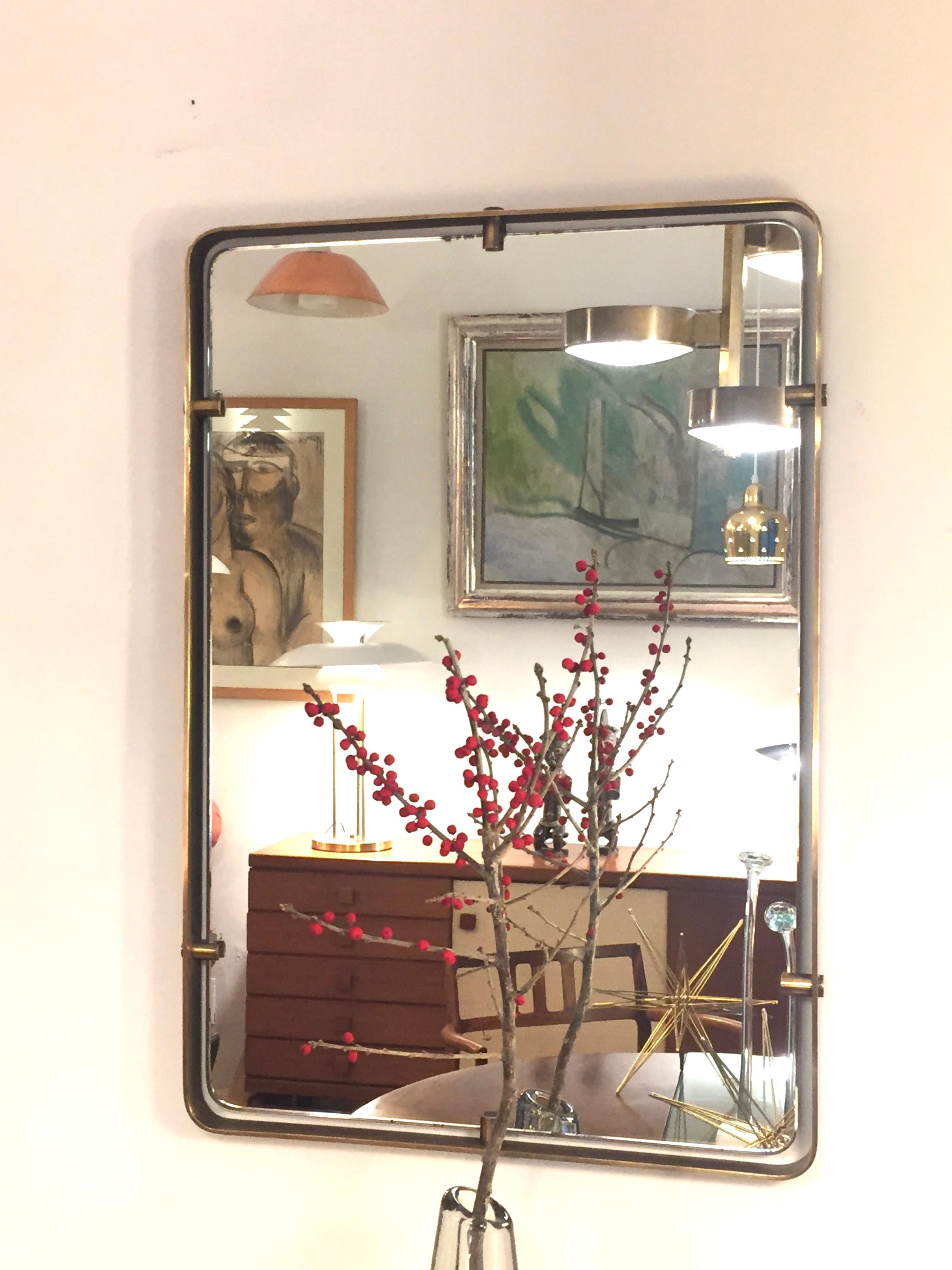 Max Ingrand Rectangular Murano Glass Mirror for Fontanaarte, 1950 1