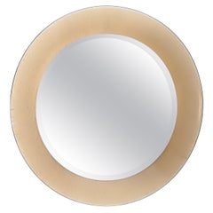 Miroir rond orange fumé Max Ingrand, modèle Fontana Arte, 1699