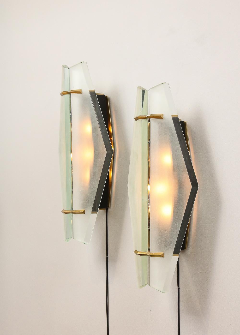 Max Ingrand Sconces In Good Condition For Sale In New York, NY