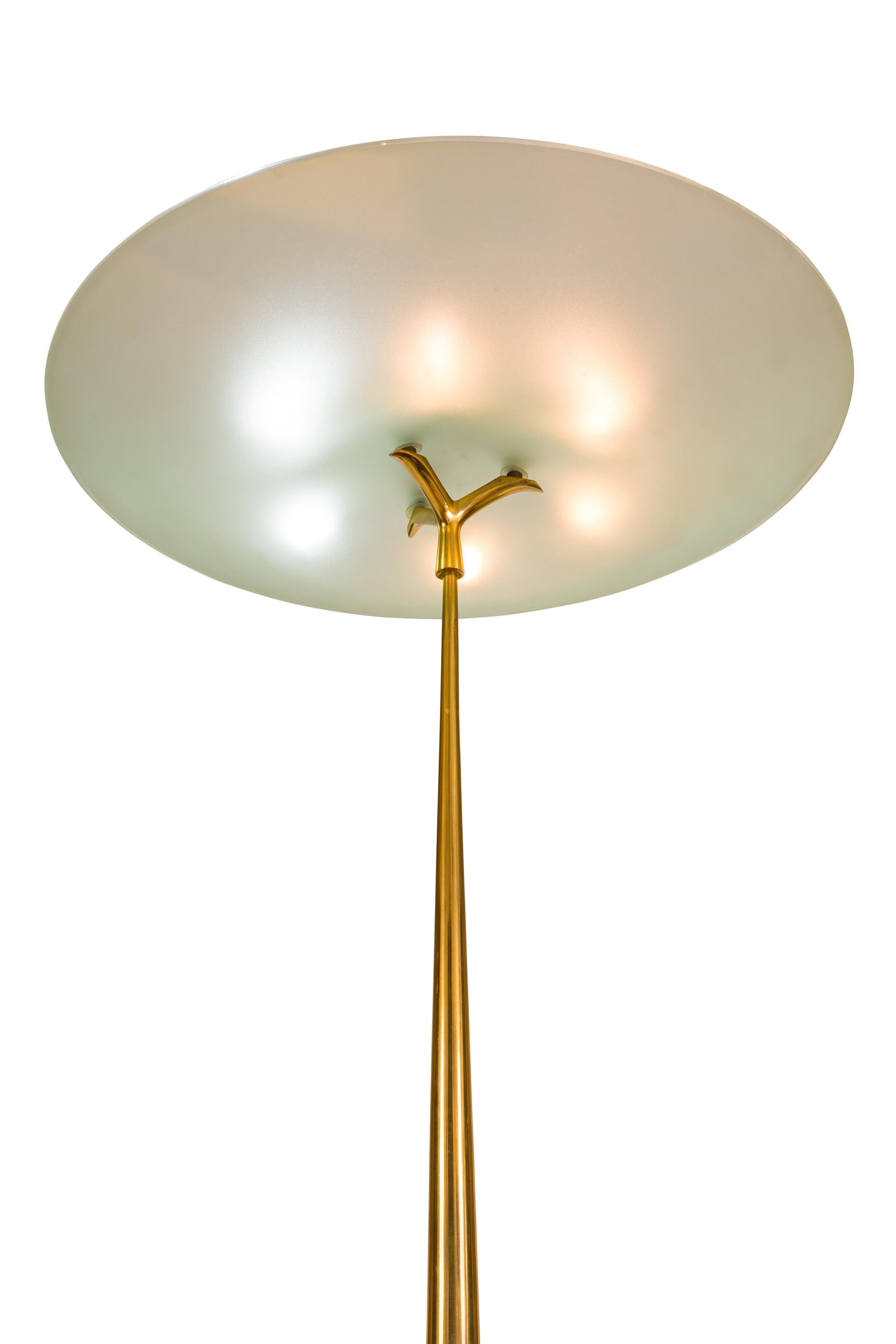 Frosted Max Ingrand Standard Lamp Model 1692 for Fontana Arte, Italy, 1959