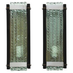 Max Ingrand Ziselierte Murano Glas Wandleuchter