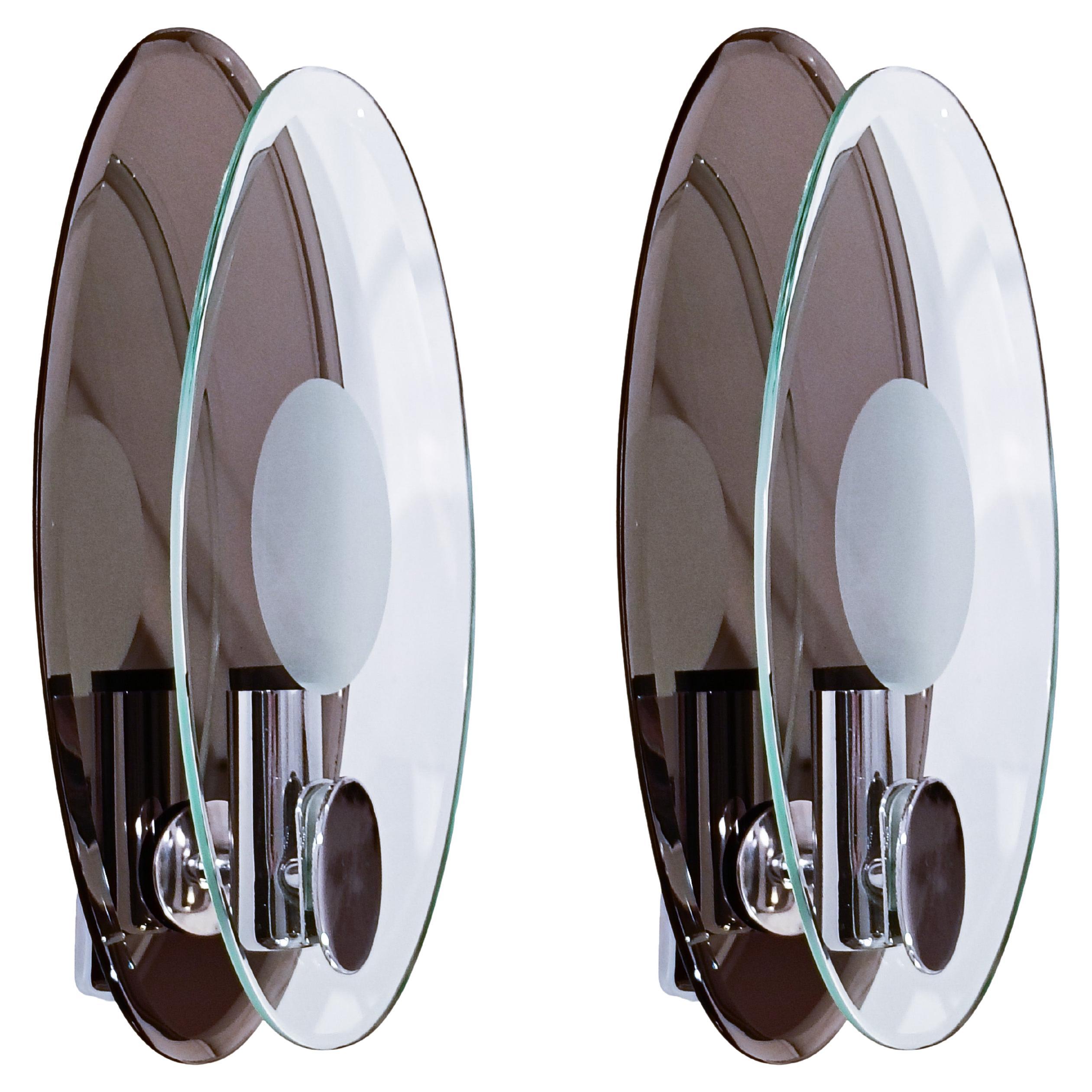 Max Ingrand style. Space Age sconces by Arte Linea, Italy, 1970s