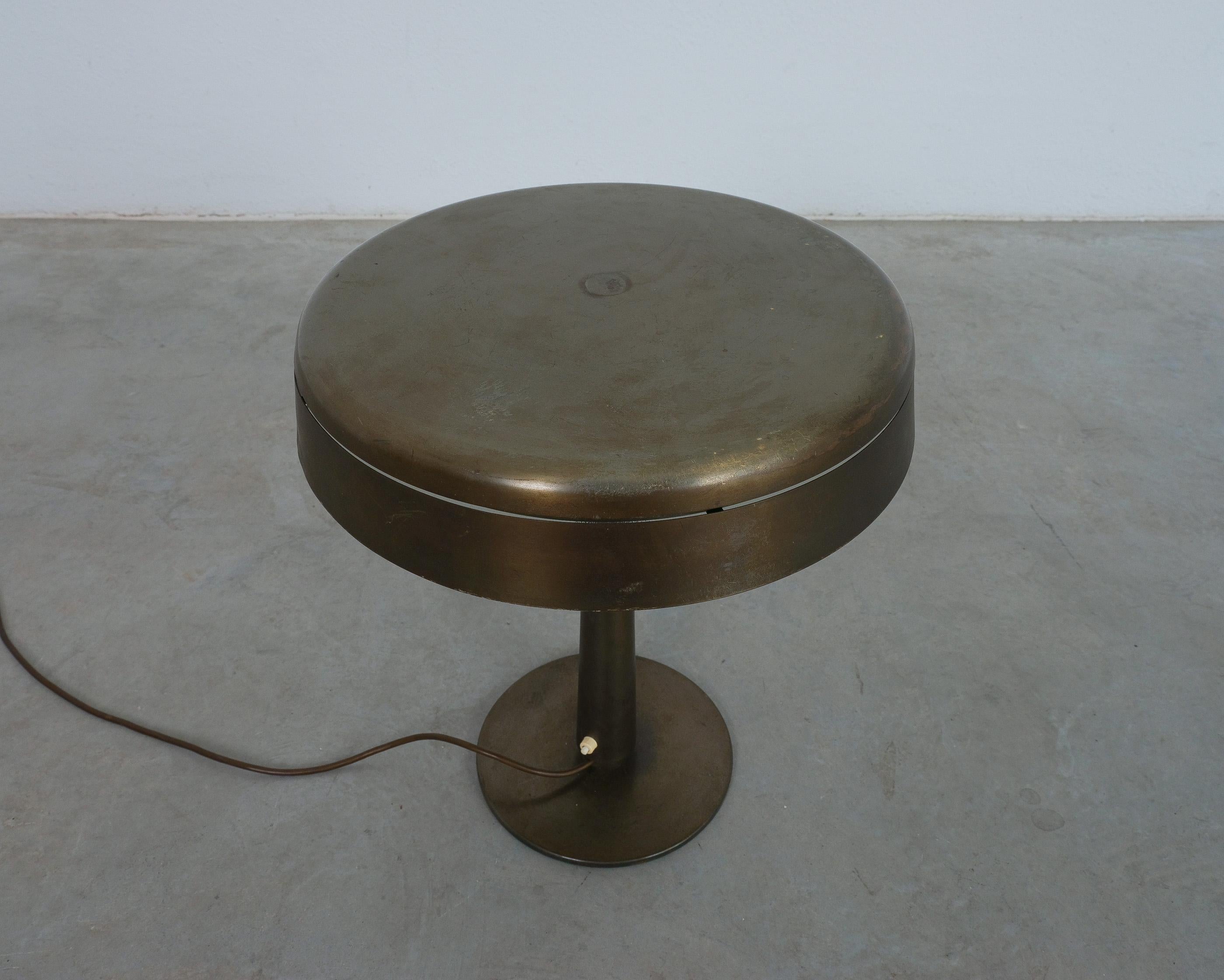 Max Ingrand Lámpara de Sobremesa Latón Vidrio Mod. 2278, Italia 1960 en Bueno estado para la venta en Vienna, AT