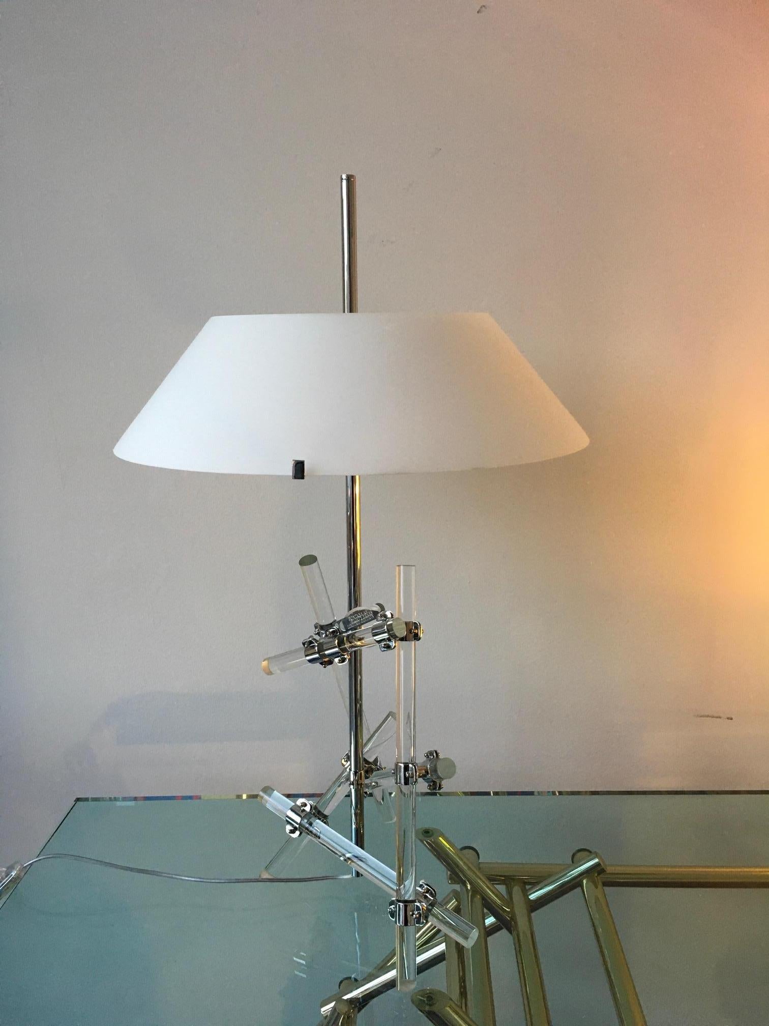 Modern Table Lamp Ashangai Model by Max Ingrand for Fontana Arte, Italy For Sale
