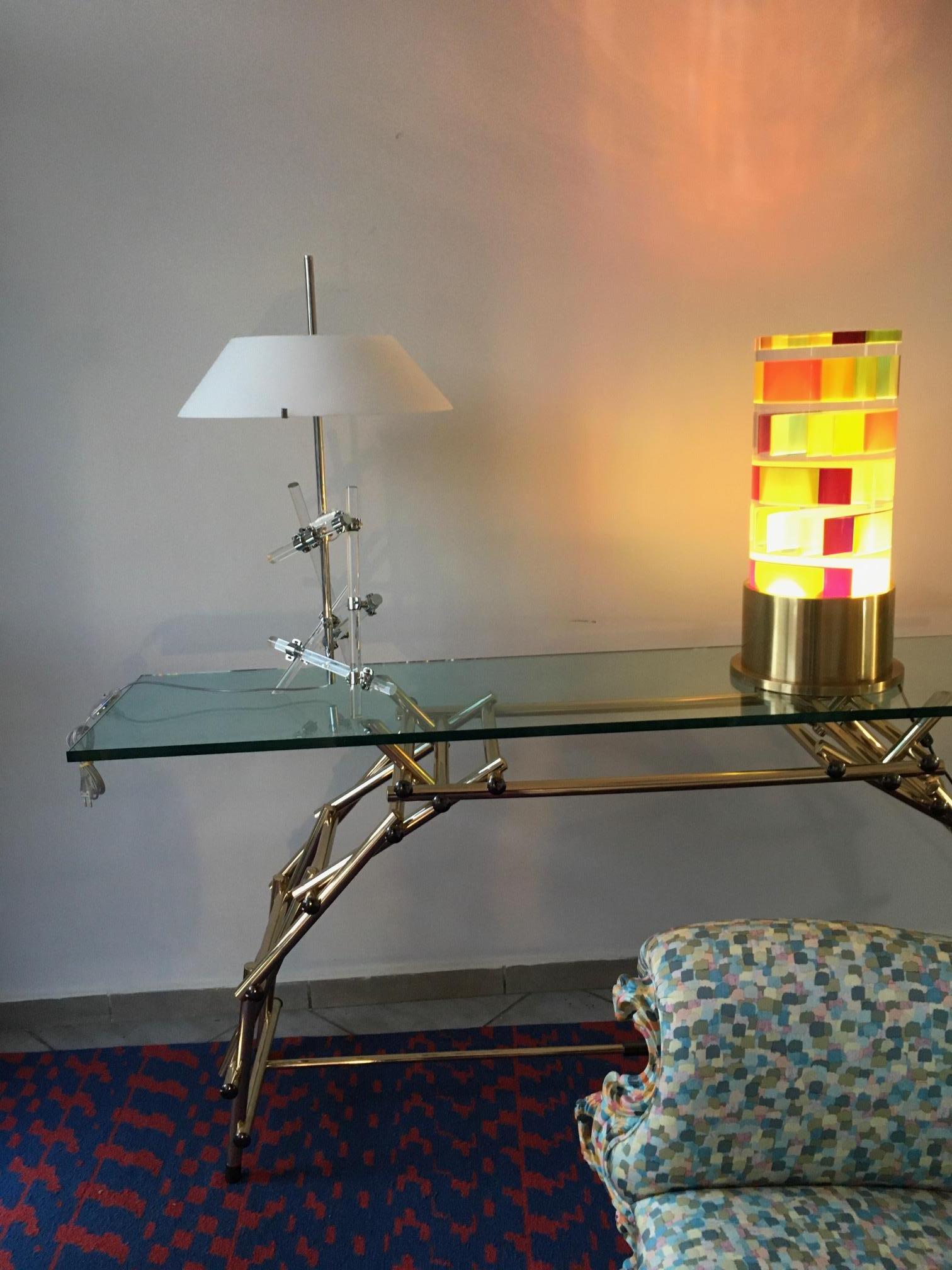 Italian Table Lamp Ashangai Model by Max Ingrand for Fontana Arte, Italy For Sale