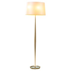 Retro Max Ingrand Variant mod 1692 Brass floor lamp with crystal base Fontana Arte 60s