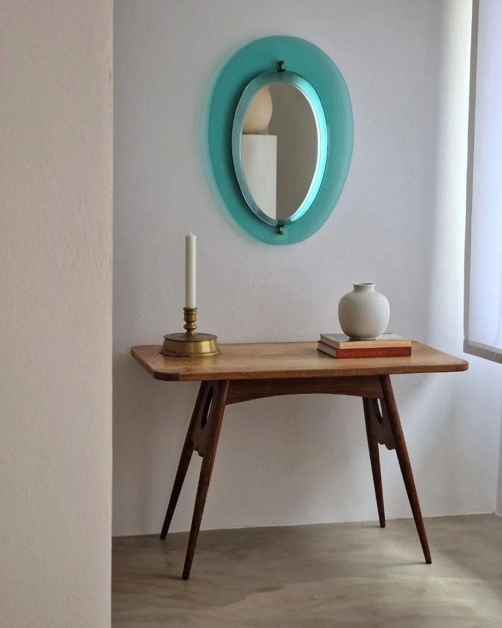 Brass Max Ingrand Wall Mirror for Fontana Arte, Italy 1960s For Sale