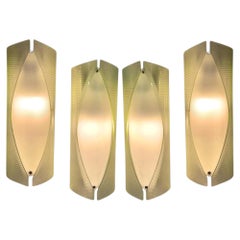 Max Ingrand Fontana Arte documentato mod 2224 set di 4 Applique da parete 1958'