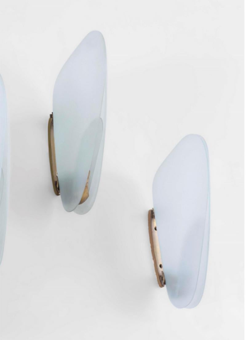Frosted Max Ingrand Wall Sconces For Sale