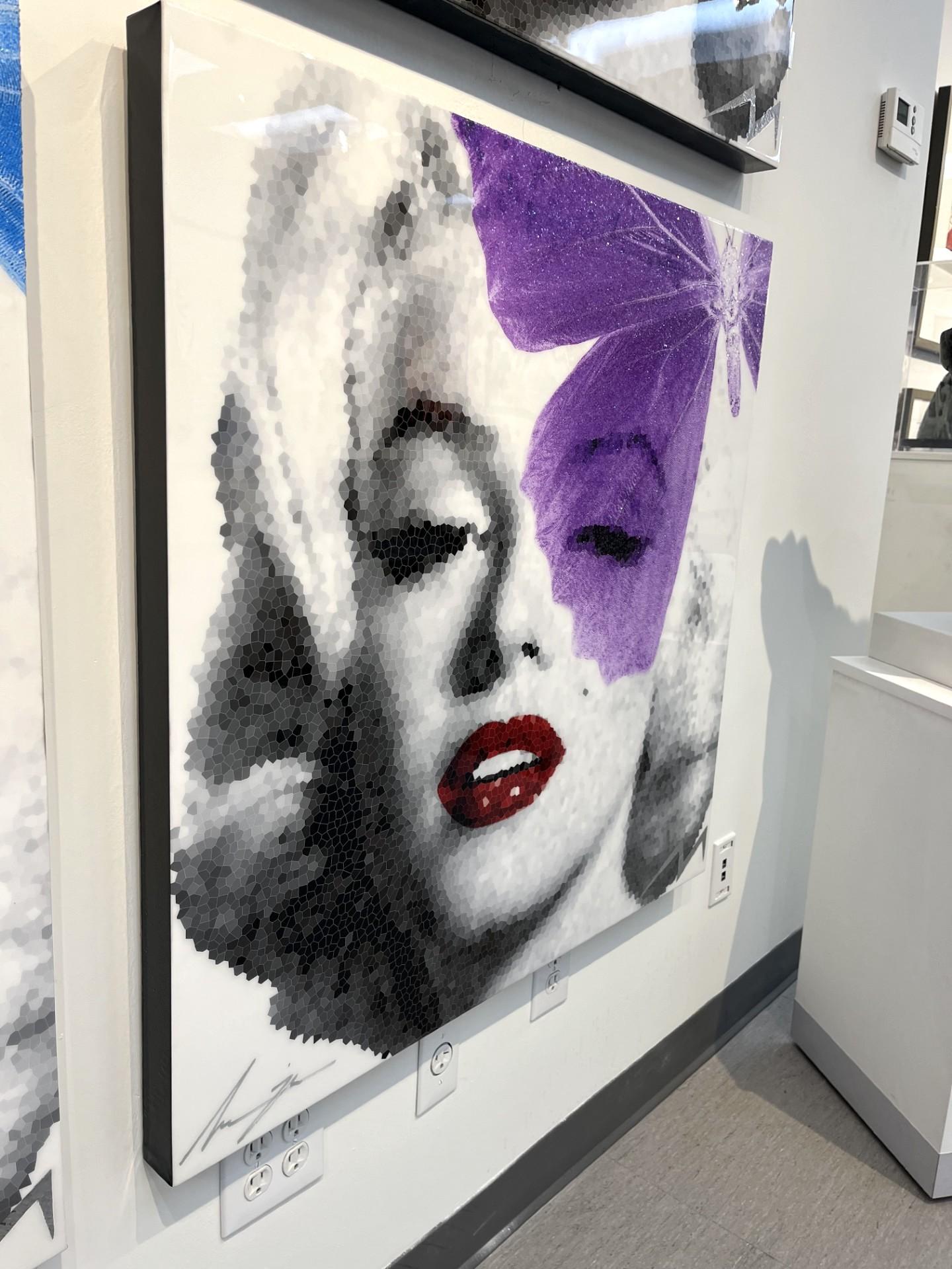 Butterfly Series - Purple - Modern Mixed Media Art by Max Jamali