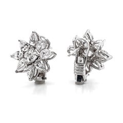 GIA Certified Emerald Cut Diamond 1.87 Carat Diamonds Platinum Earrings