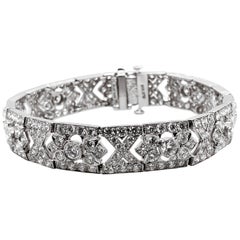 Round Natural Diamonds 10.17 Carat Platinum 950 Bracelet