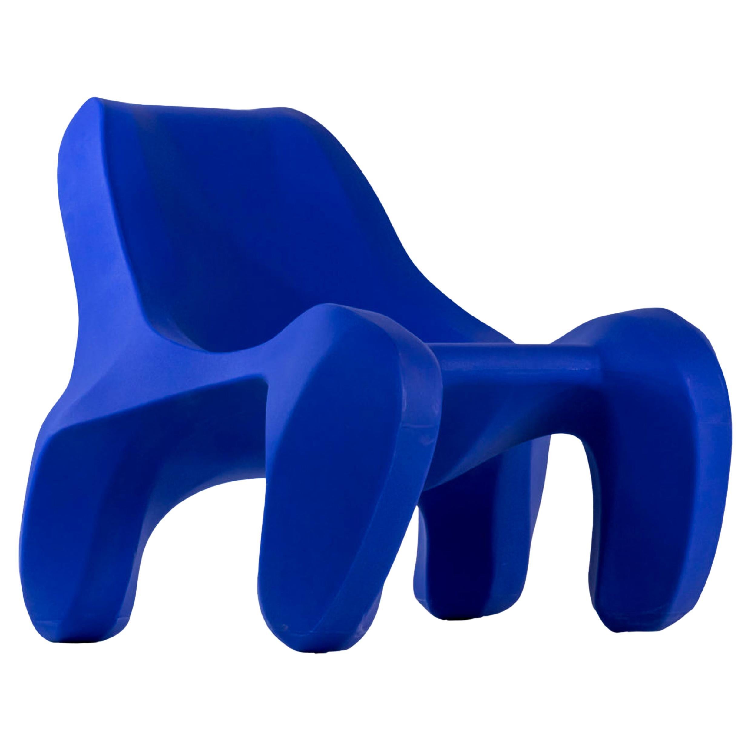 Contemporary garden lounge Club Chair “Club 111” Outdoor, Colour Kobalt Blue For Sale