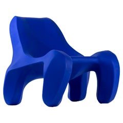 Contemporary garden lounge Club Chair “Club 111” Outdoor, Colour Kobalt Blue