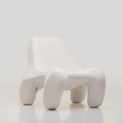 Sisal white chair “Club 112” in woven woollen finish, Colour 100 Tonus