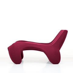 Claret Red Double Chaise Longue couch DC 112 wool, Colour 620 Divina Melange 3