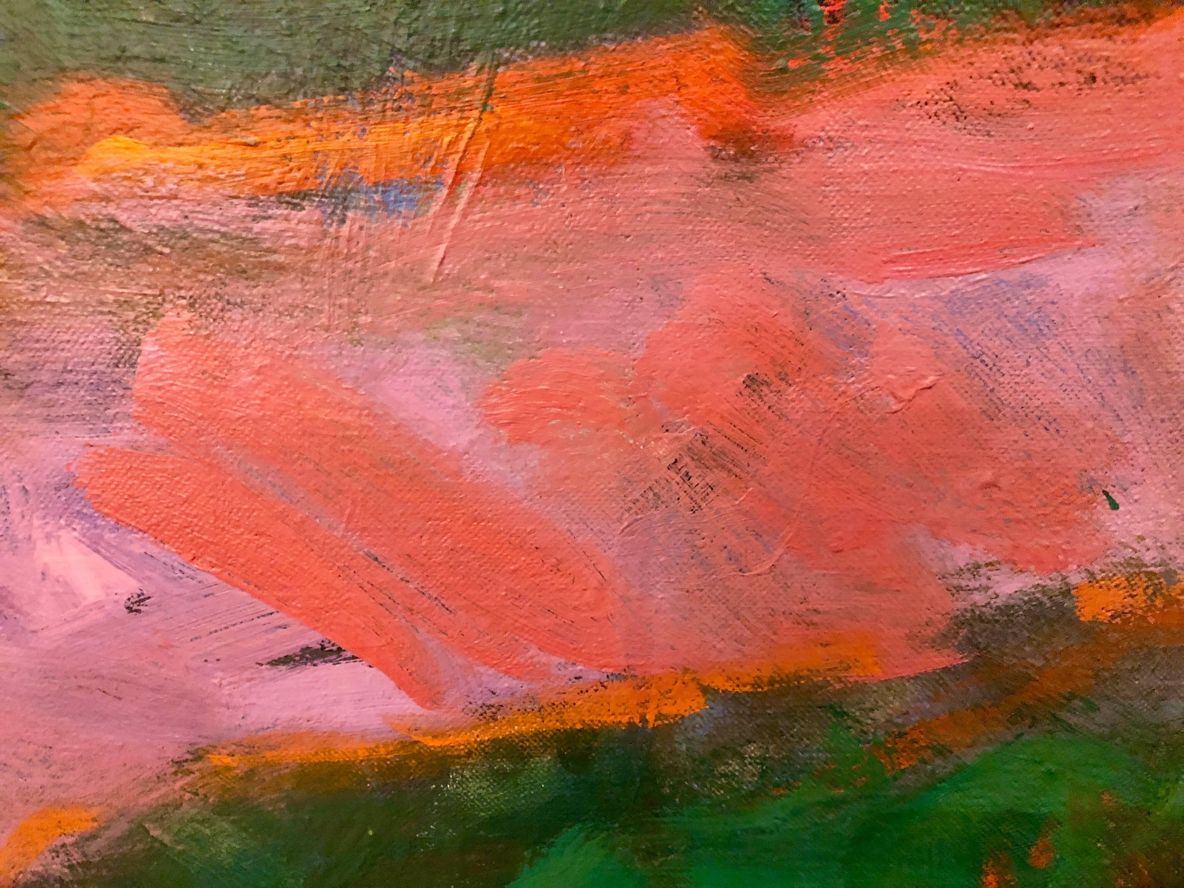 Landscape - Orange Abstract Painting by Max Kahn