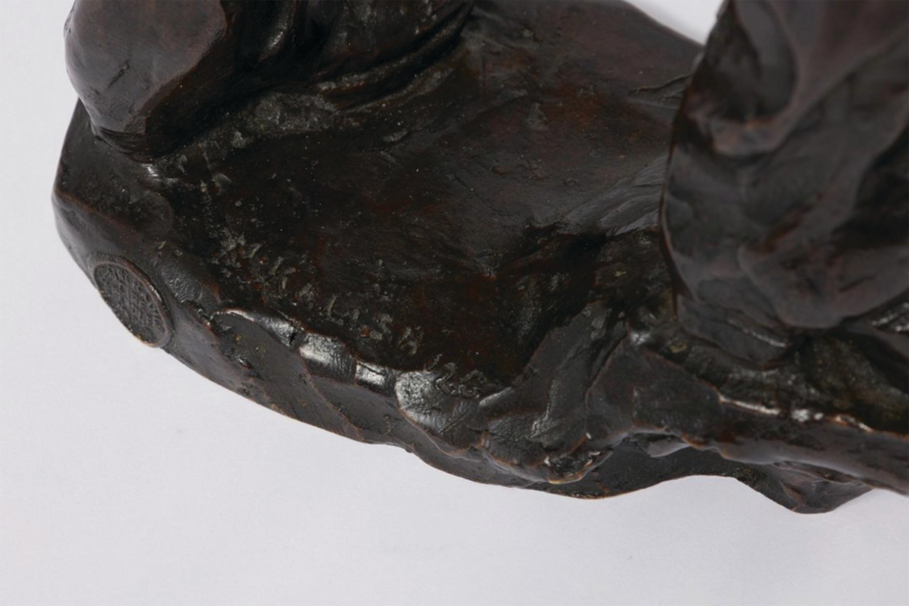 Locomotive Ingenieur, Bronze-Laborarbeiter des frühen 20. Jahrhunderts, Cleveland School im Angebot 2