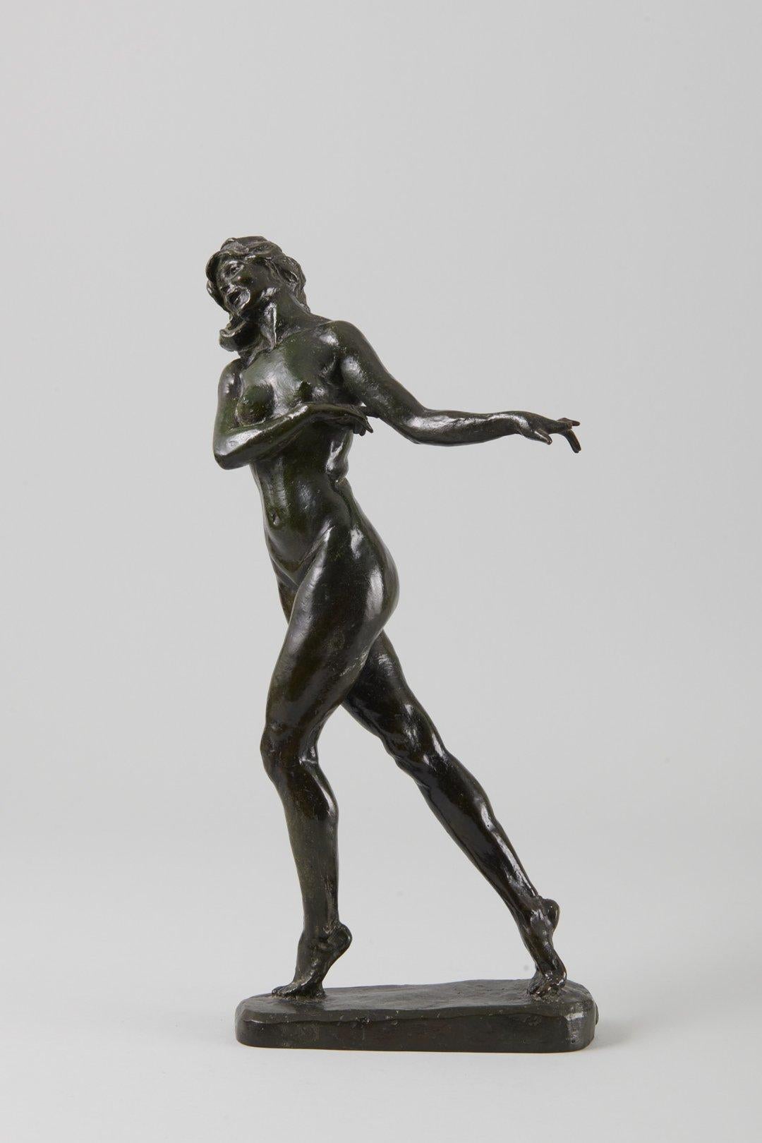 Nude Walking, Early 20th Century Bronze Sculpture, Cleveland School Artist For Sale 1