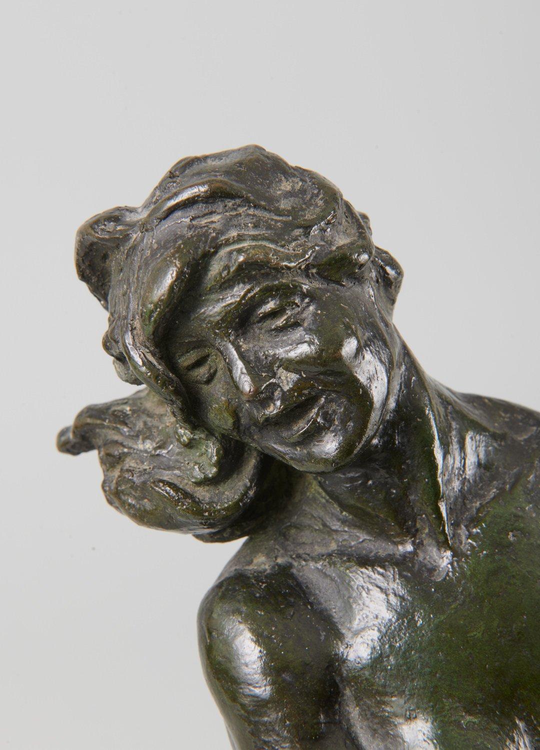 Nu marchant, début du 20e siècle Sculpture en bronze, Cleveland School Artist en vente 2