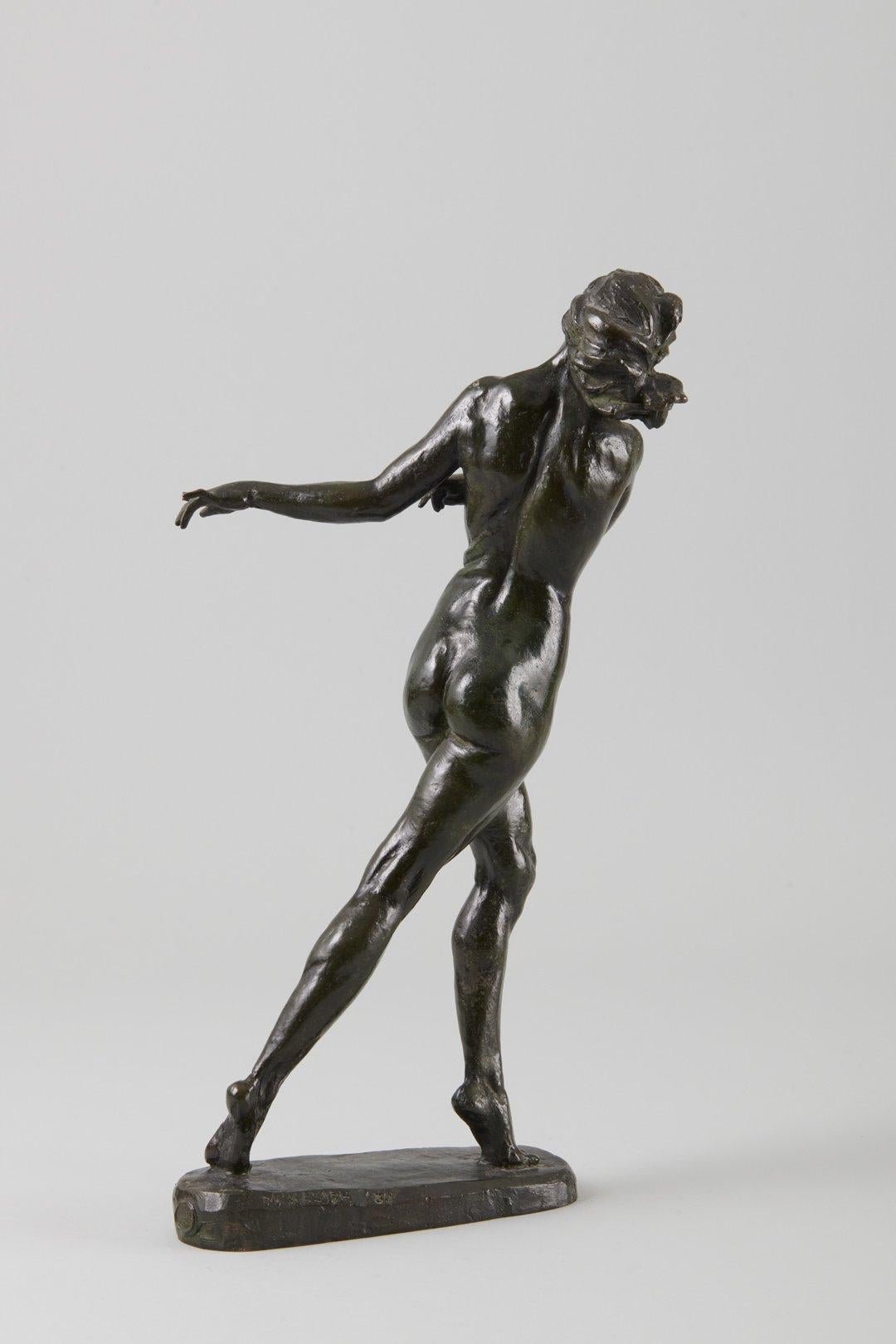 Nude Walking, Early 20th Century Bronze Sculpture, Cleveland School Artist For Sale 3